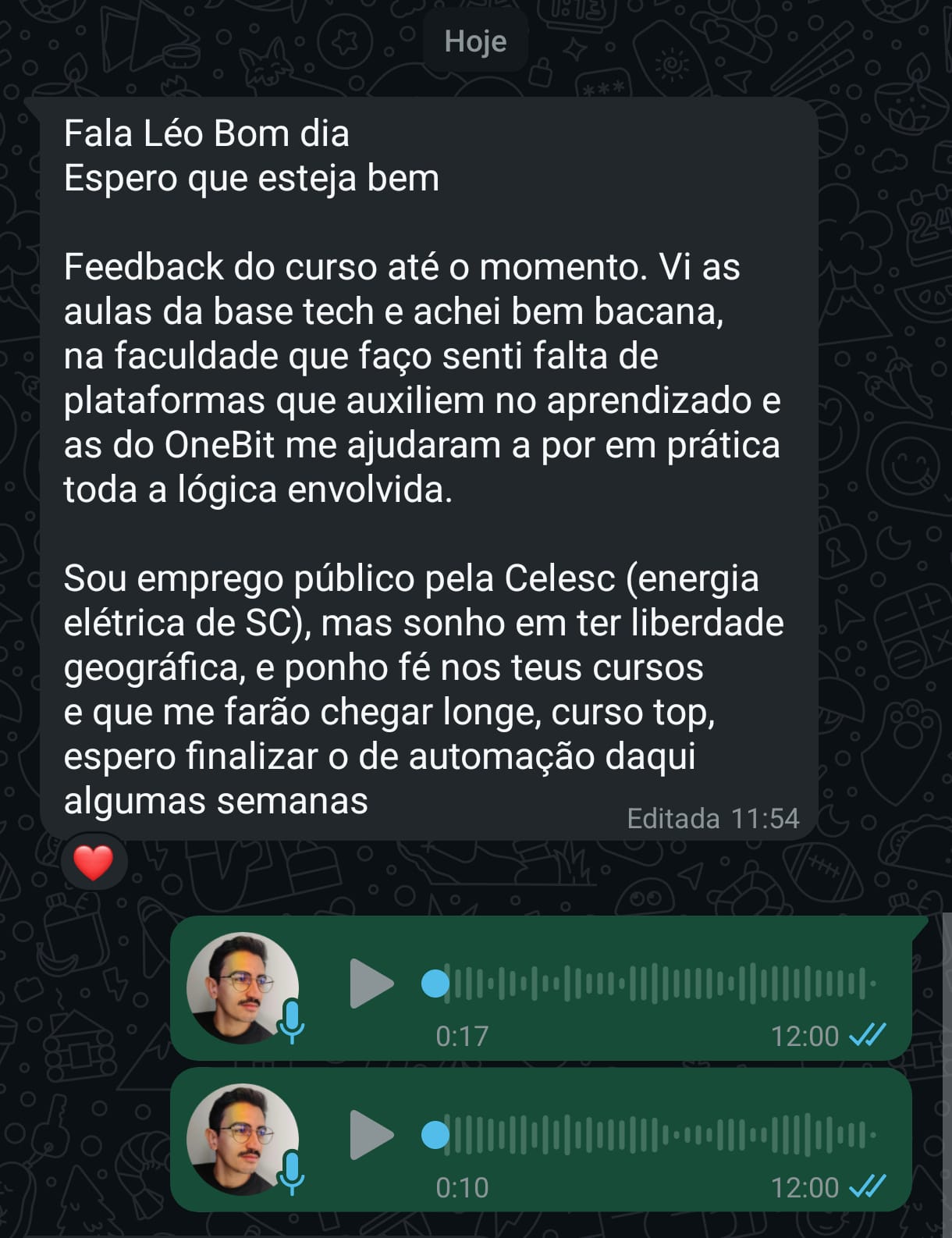 Depoimento aluno N8N