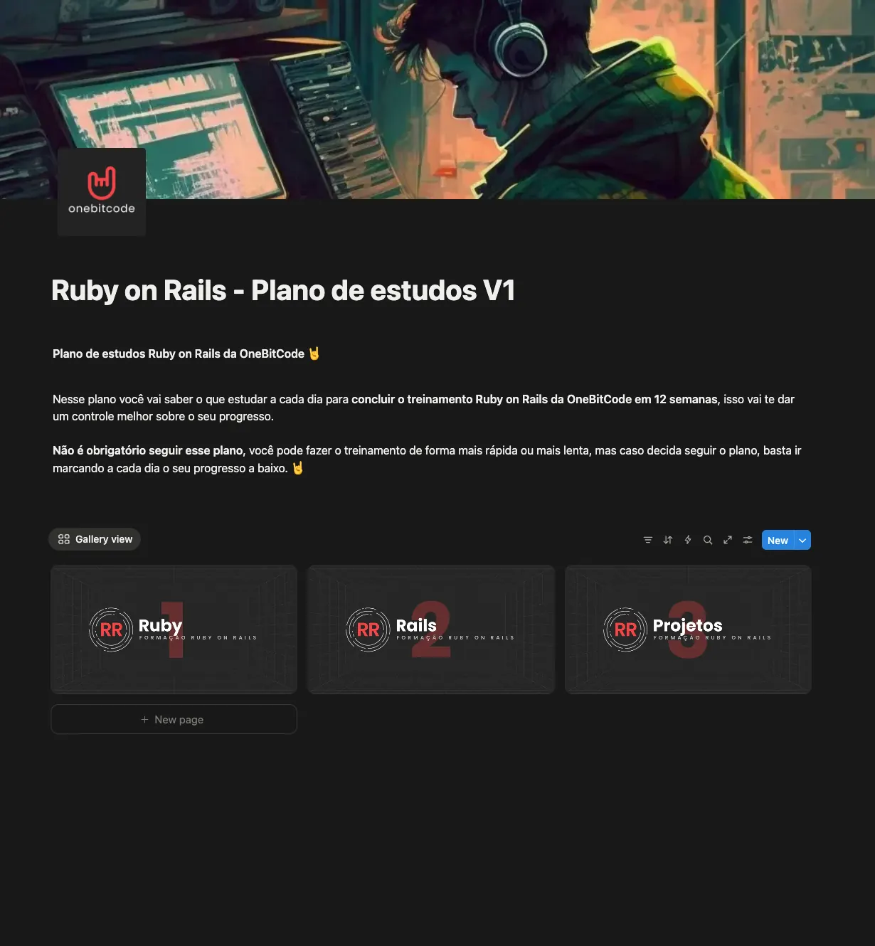 Plano de estudos da formação Ruby on Rails — semanas 1 a 6
